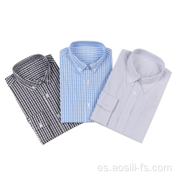 Camisa tejida para hombre en primavera y otoño.